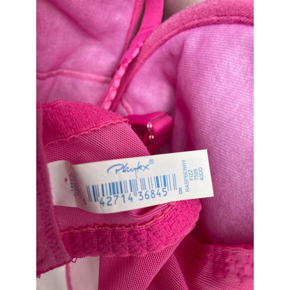 Playtex Underwire Bra Size 40DD Raspberry Embroidered - Picture 5 of 11